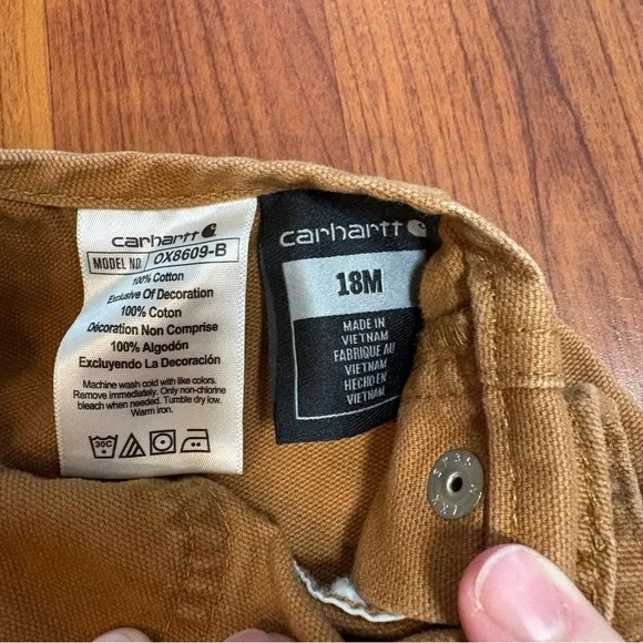 18 Month Carhartt Brown Overalls - Picture 2 of 4
